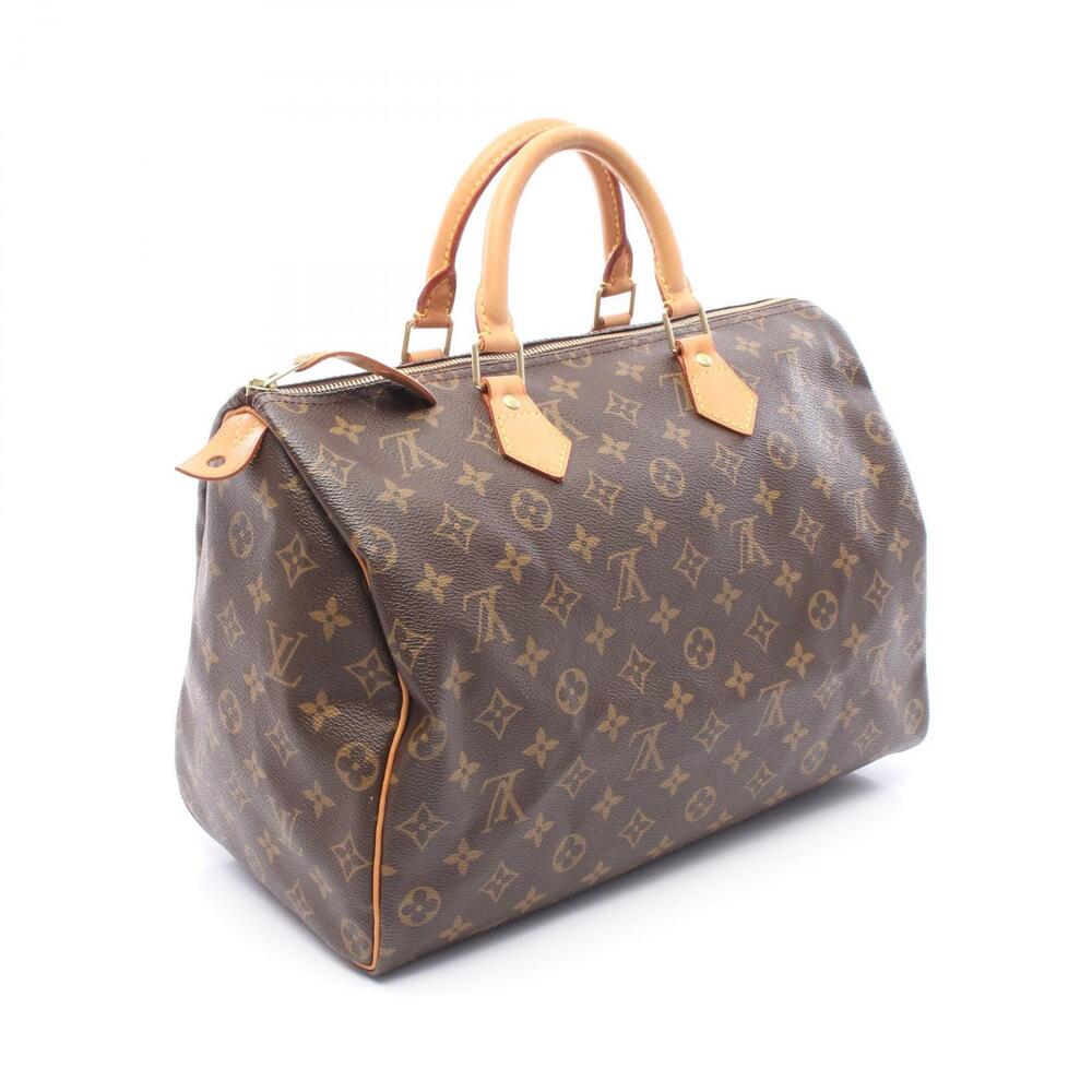 Louis Vuitton Speedy Handbag Canvas Leather Monogram Brown - Picture 2 of 8